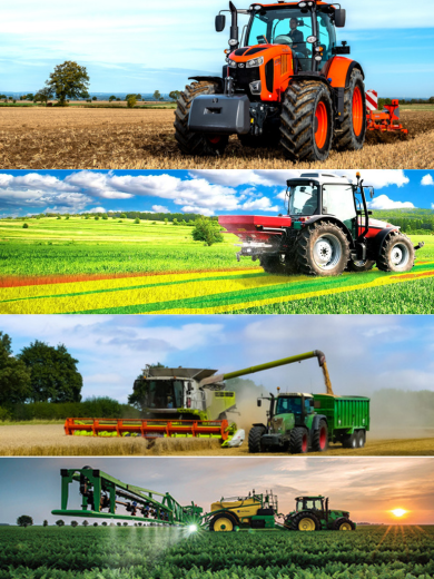 Modern tarımın ihtiyaçlarına uygun traktörlerden ekim makinelerine kadar geniş bir tarım makinaları yelpazesi. Verimliliği artırın, işlerinizi kolaylaştırın.